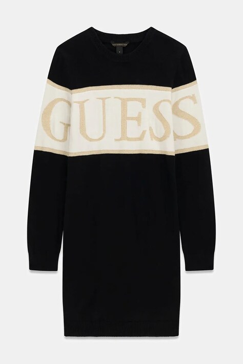 Guess Sukienka z bawełną czarna J6BK06 Z1295