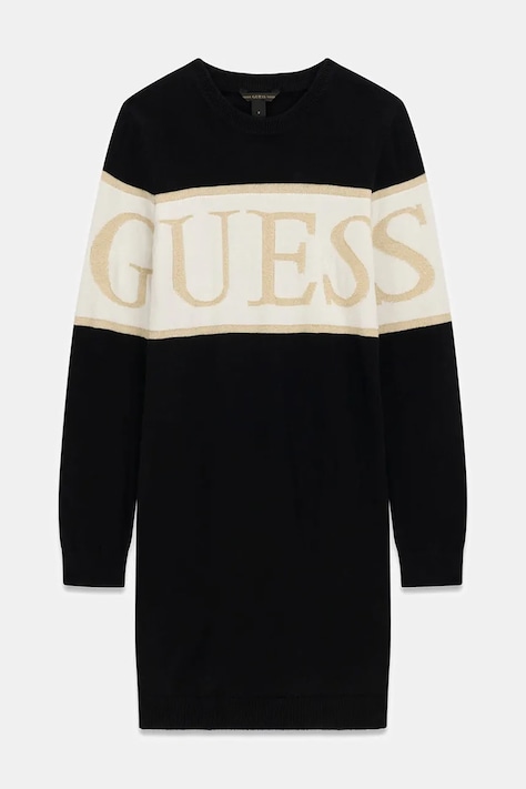 Guess Sukienka z bawełną czarna J6BK06 Z1295
