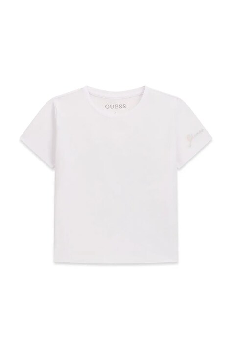 Guess T-shirt dziecięcy bawełniany z elastanem biały J6BG03 K5907