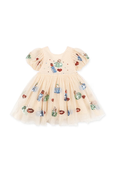 Konges Sløjd Sukienka YVONNE PUFF DRESS beżowa KS106333