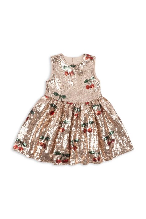 Konges Sløjd Сукня STARLA SEQUIN DRESS золота з фруктовим мотивом KS106256