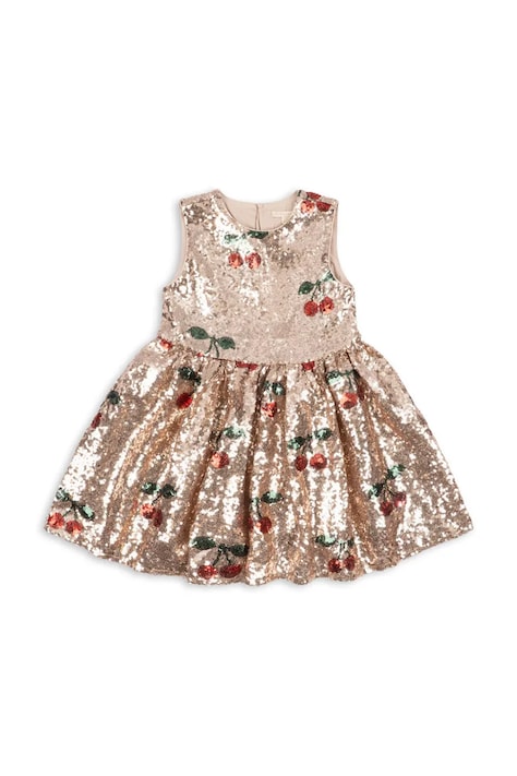 Konges Sløjd Сукня STARLA SEQUIN DRESS золота з фруктовим мотивом KS106256
