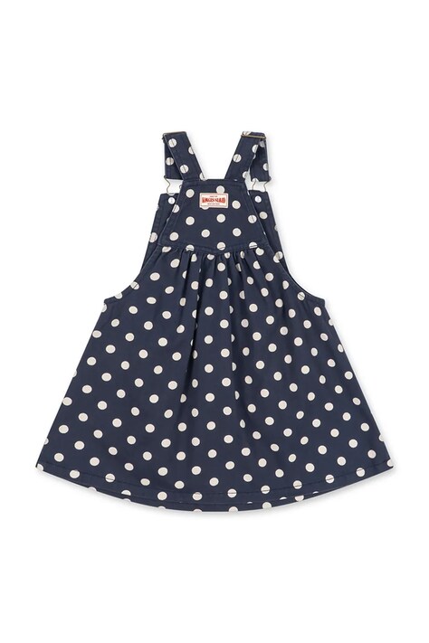 Konges Sløjd Sukienka bawełniana NOLA SPENCER DRESS GOTS granatowa w groszki KS106190