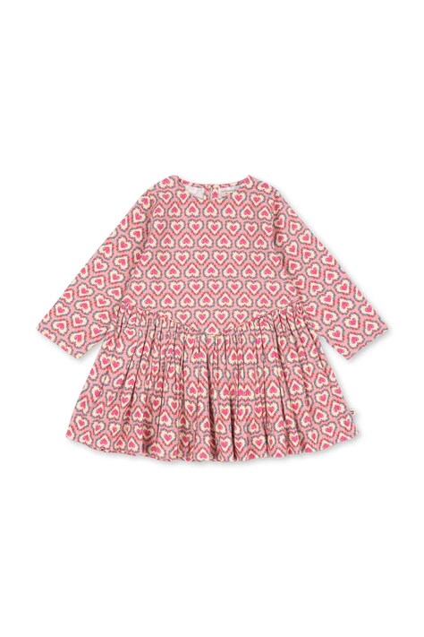 Konges Sløjd Sukienka bawełniana MAITE DRESS GOTS różowa KS106141