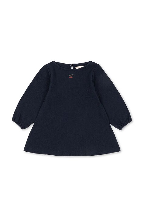 Konges Sløjd Sukienka z bawełną ROMY DRESS granatowa KS104418