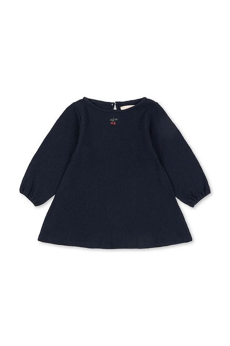 Konges Sløjd Sukienka z bawełną ROMY DRESS granatowa KS104418