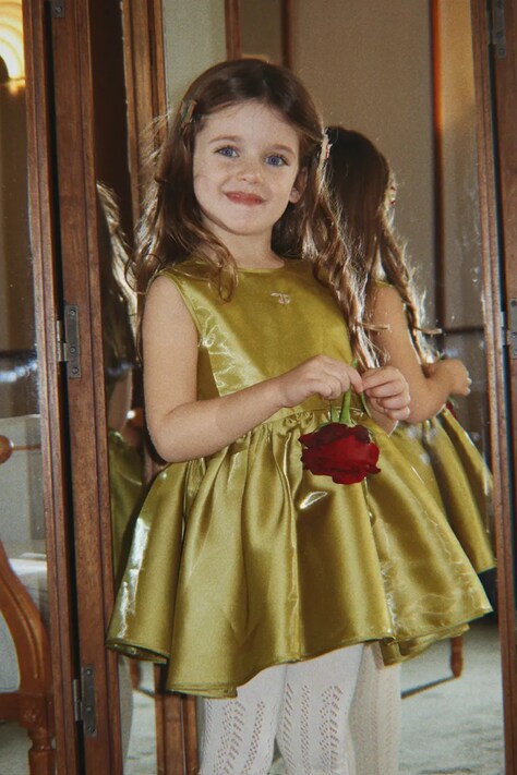Konges Sløjd Φόρεμα BELLIS DRESS GRS πράσινο απλό KS105903