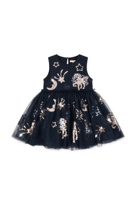 Konges Sløjd Sukienka princeska YVONNE DRESS GRS granatowa KS106332