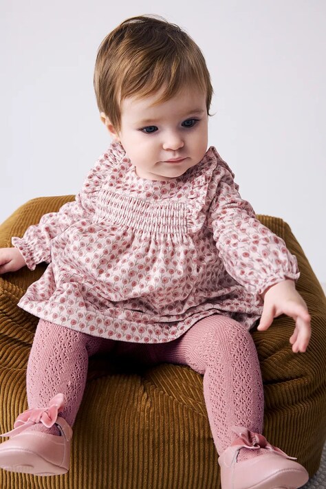 Mayoral Newborn Sukienka rozkloszowana różowa w kwiaty 2816