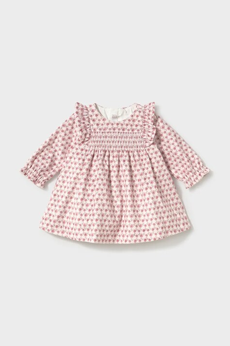 Mayoral Newborn Sukienka rozkloszowana różowa w kwiaty 2816