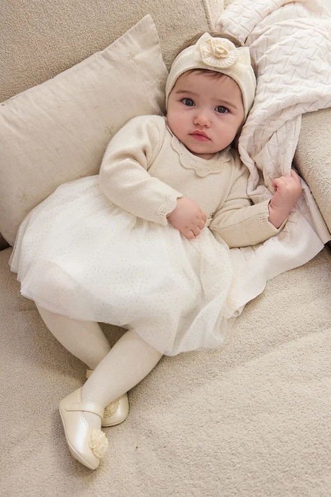 Mayoral Newborn Šaty zlaté 2809