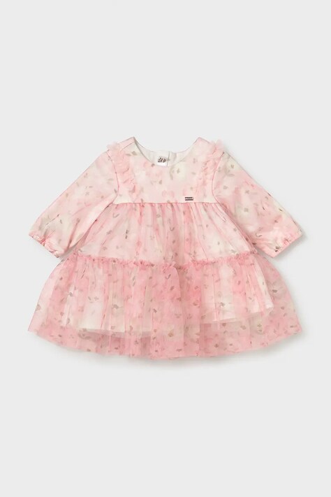 Mayoral Newborn Платье розовое цветы 2808