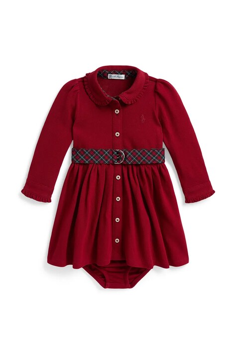 Polo Ralph Lauren Haljina A-kroja od pamuka crvena bez uzorka 310B28633001