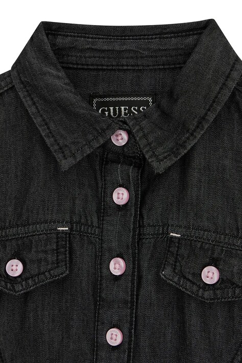 Guess розкльошена сукня бавовняна — AW26-SUGZZ1, чорний — фото 3