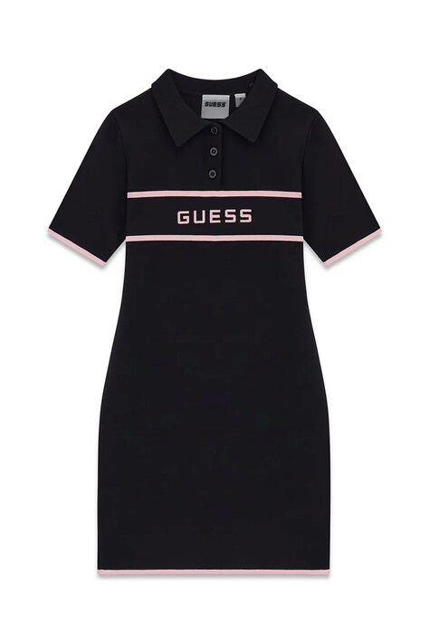 Guess сукня з віскозою — AW26-SUGZZ5, чорний — фото 2