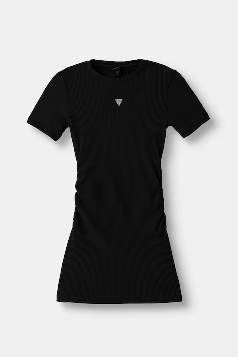 Guess priliehavé šaty s viskózou čierne s potlačou J6YK22 K5179