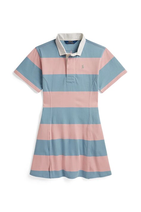 Polo Ralph Lauren šaty s rozšíreným strihom bavlnené ružové 313B19950001