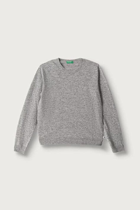 United Colors of Benetton Sveter detský s prímesou vlny sivý 106WC108R