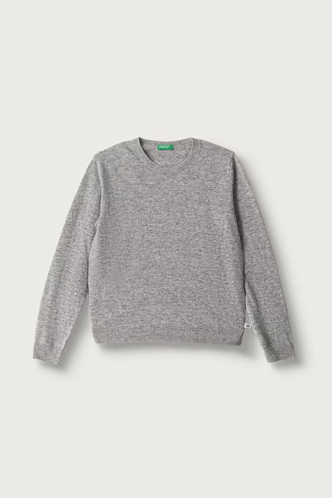 United Colors of Benetton Sveter detský s prímesou vlny sivý 106WC108R