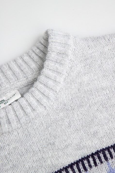 Coccodrillo Sweter dziecięcy szary WINTER ADVENTURE BOY JUNIOR