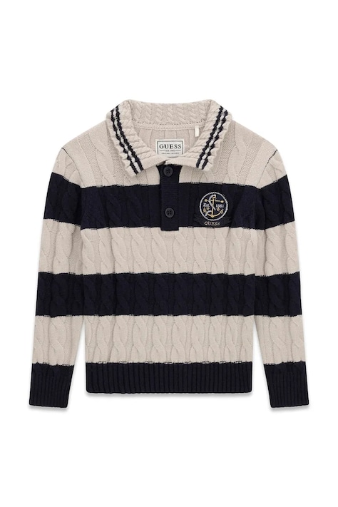 Guess Sweter dziecięcy z wiskozą beżowy N6BR08 Z1398