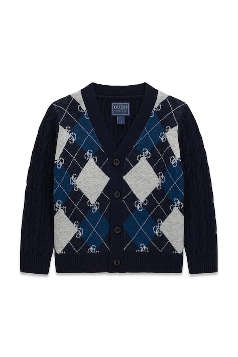 Guess Kardigan dziecięcy z dodatkiem wełny granatowy N6BR05 Z1395