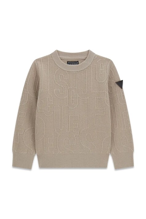 Guess Sweter dziecięcy bawełniany beżowy N6BR04 Z1394