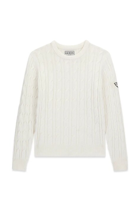 Guess Sweter dziecięcy bawełniany biały L6BR10 Z1589