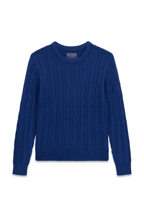 Guess Sweter dziecięcy bawełniany niebieski L6BR10 Z1589