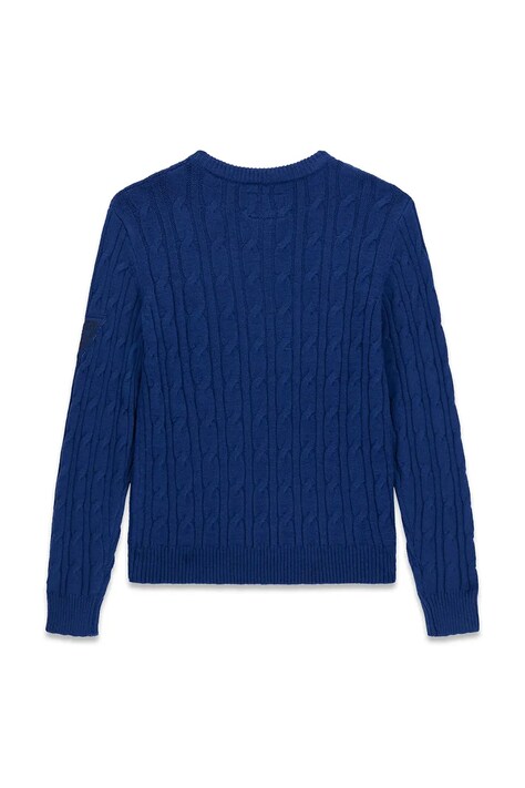 Guess Sweter dziecięcy bawełniany niebieski L6BR10 Z1589