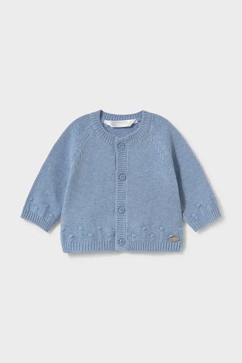 Mayoral Newborn cardigan per neonati con cotone blu 2304