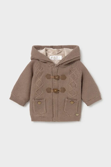 Mayoral Newborn cardigan per bambini con cotone marrone 2303