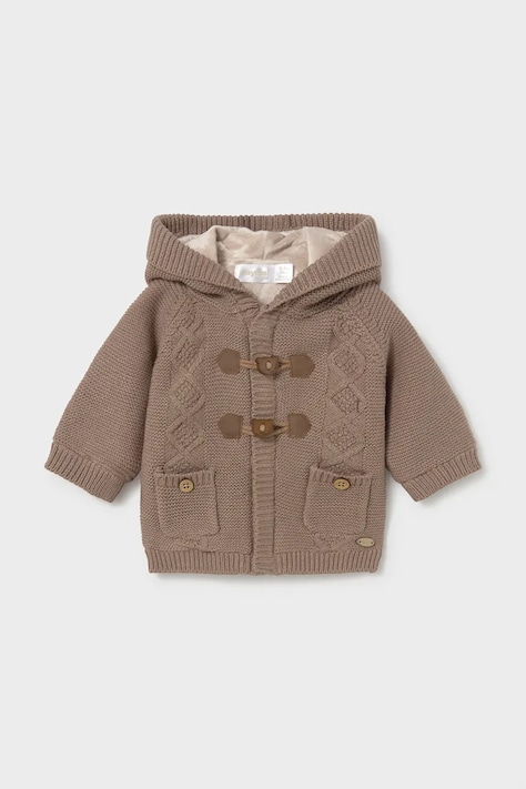 Mayoral Newborn cardigan per bambini con cotone marrone 2303