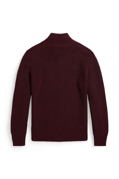 Polo Ralph Lauren Sweter dziecięcy bawełniany bordowy 323B26119004