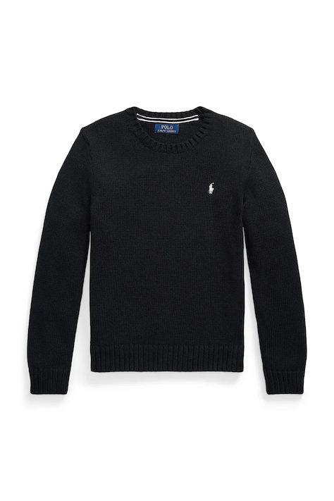 Polo Ralph Lauren sveter detský bavlnený čierny 323970429501