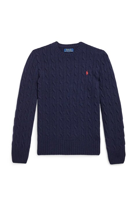Polo Ralph Lauren sveter detský vlnený tmavomodrý 323877728001