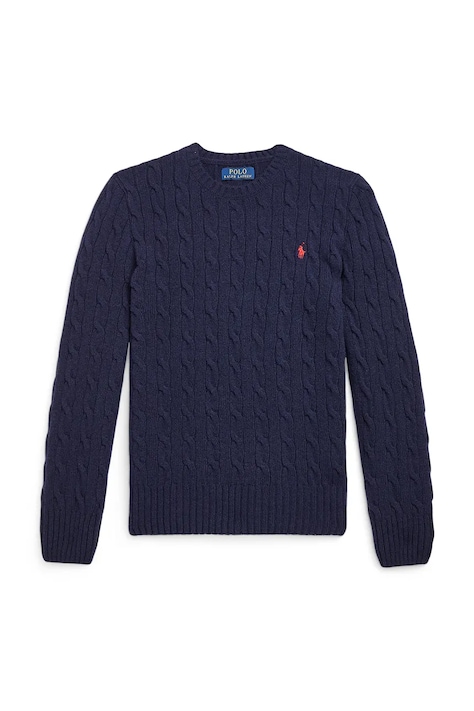 Polo Ralph Lauren sveter detský vlnený tmavomodrý 323877728001