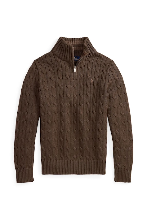 Polo Ralph Lauren sveter detský bavlnený hnedý 323868894501