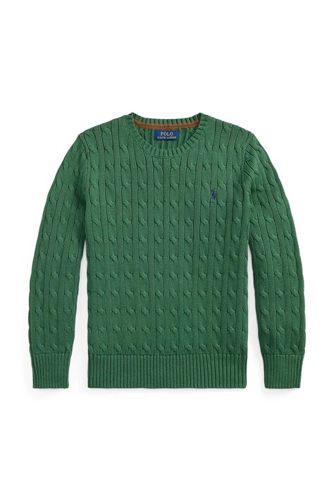 Polo Ralph Lauren пуловер за деца от памук зелен 323702674518