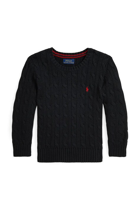 Polo Ralph Lauren pulover otroški bombažen črn 322702674061