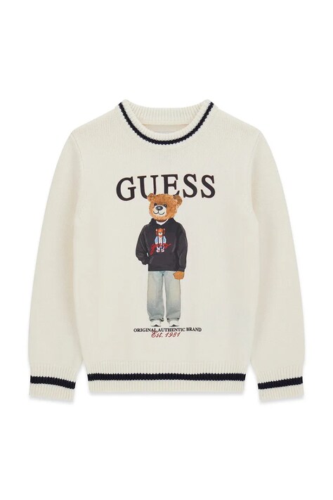Guess sweter dziecięcy beżowy N6YR06 Z0903