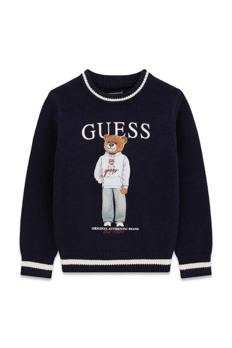 Guess sweter dziecięcy granatowy N6YR06 Z0903