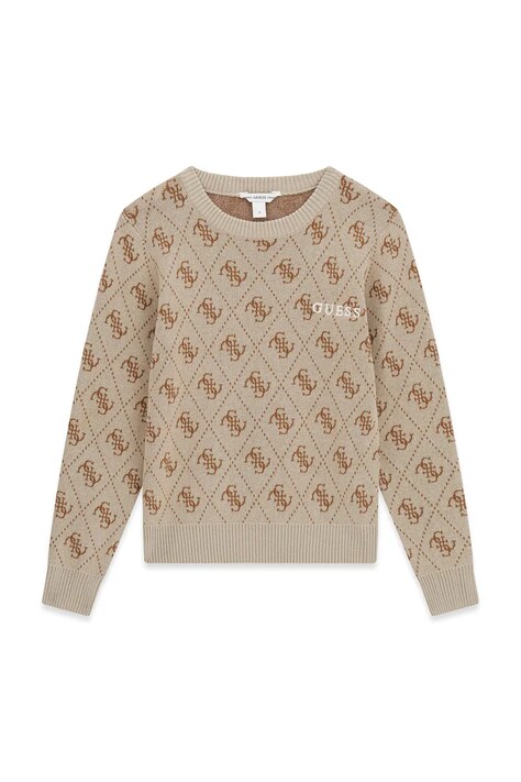 Guess sweter dziecięcy z bawełną czarny L6YR15 Z0893