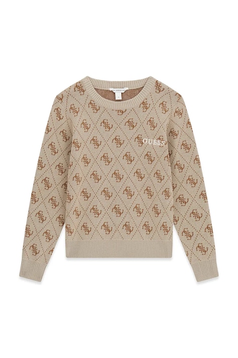 Guess sweter dziecięcy z bawełną czarny L6YR15 Z0893