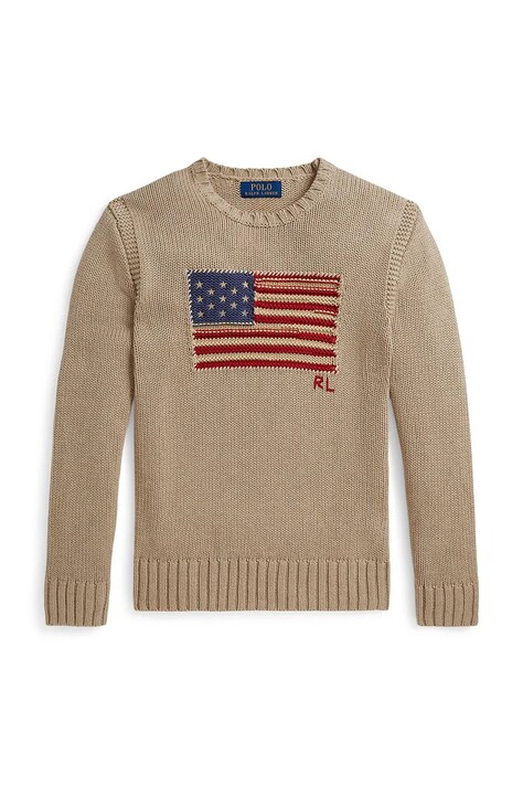 Polo Ralph Lauren sweter dziecięcy bawełniany beżowy 323B18575001