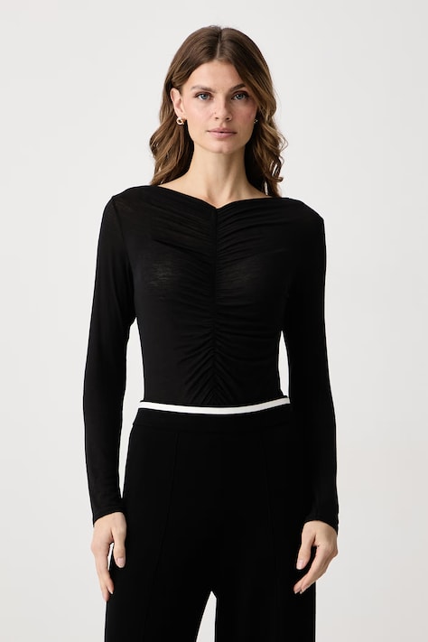 Haveone Longsleeve dziecięcy z wiskozą czarny MJS.R123