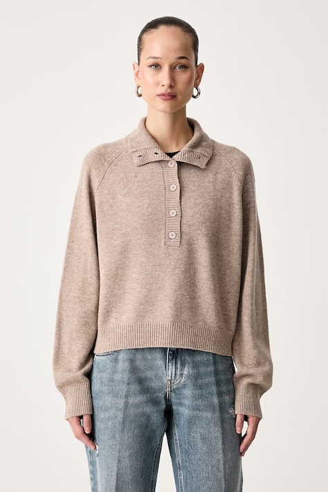 ViCOLO Sweter damski wełniany beżowy 7AC7073