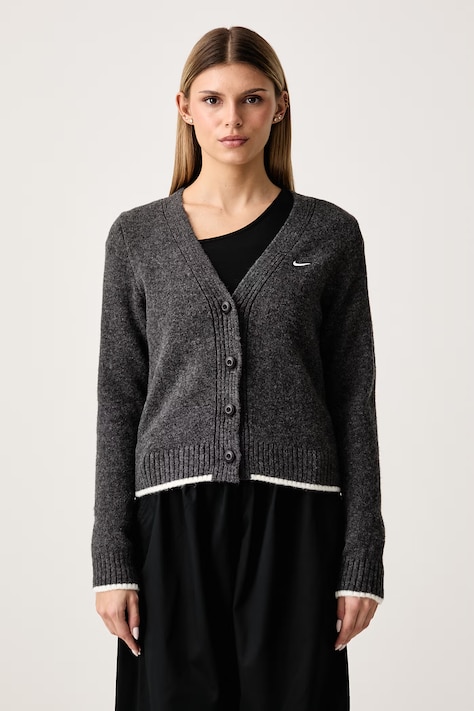 Nike Sportswear Kardigan damski z dodatkiem wełny Chill Knit czarny IM5513.032
