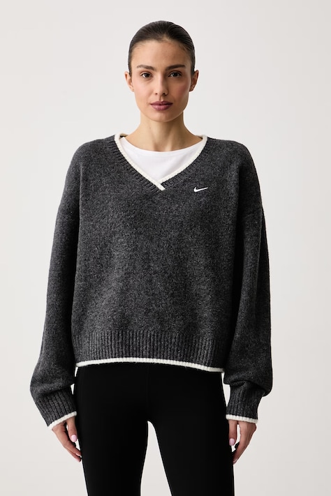 Nike Sportswear Sweter damski z dodatkiem wełny Chill Knit czarny IM5515.032