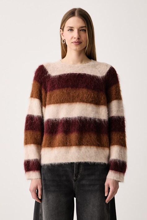 Mos Mosh Sweter damski z wełną alpaki pomarańczowy 182780